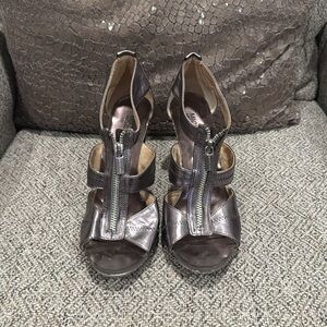 Michael Kors Silver Party Heels Women’s Size 7.5 | great condition